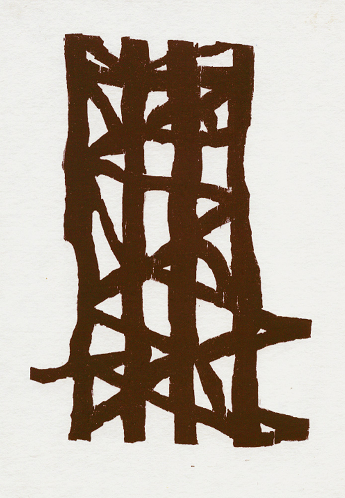Crane Woodcut 2003
